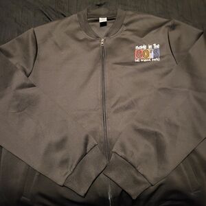 Black 'Made in the 80s' Zip-Up Jacket